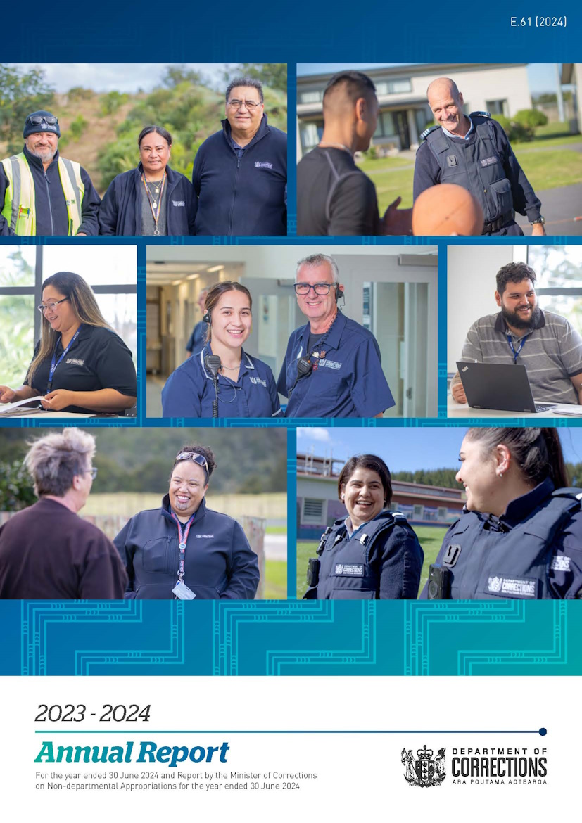 Department of Corrections Annual Report Cover